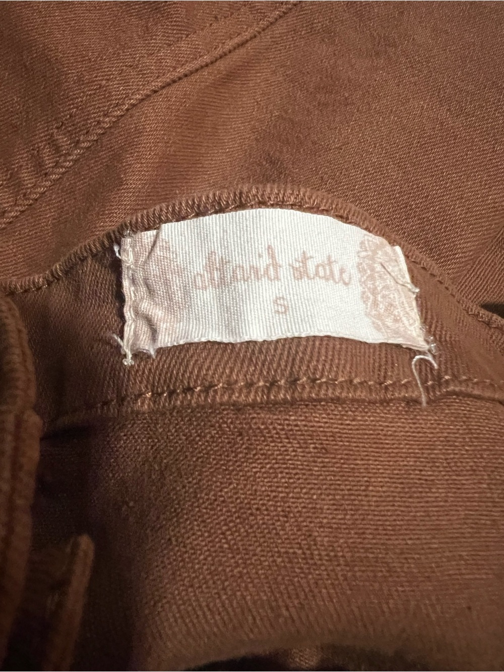 Alter’d State Rust Button-Front Mini Dress – Size Small - Picture 3 of 3